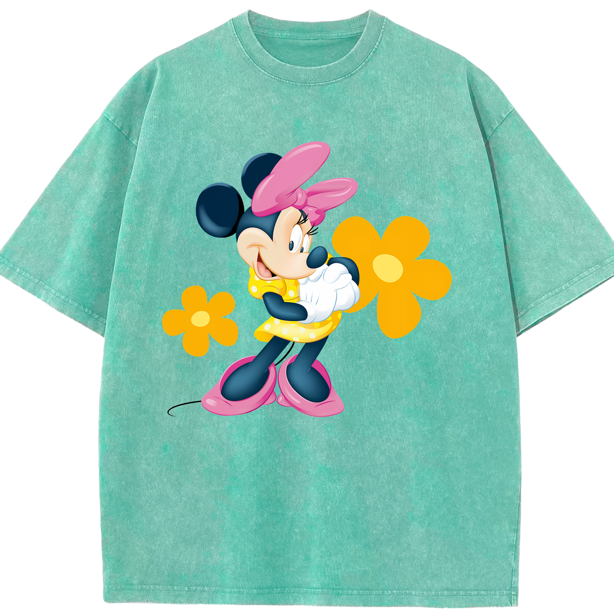 （画像用） ミッキーマウス Mickey Mouse 綿100% ヴィンテージ風 半袖Tシャツ（フロントプリント）